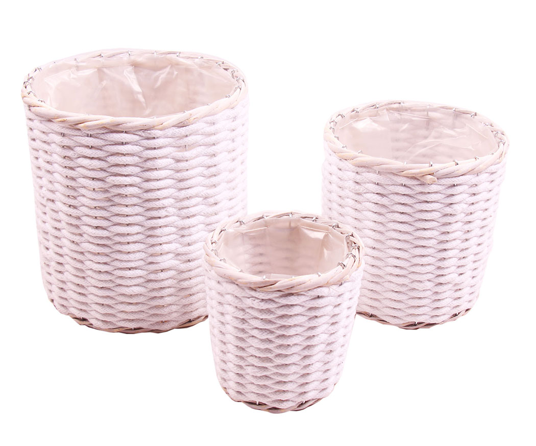 CESTO LANA S/3PZ. H12-17-21,5 D13-16-21CM. BNC