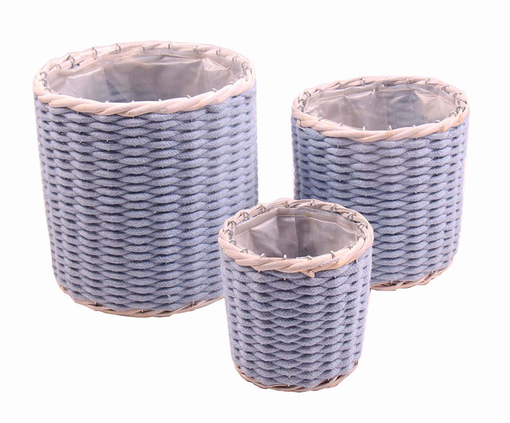 CESTO LANA S/3PZ. H12-17-21,5 D13-16-21CM. ZUCC.