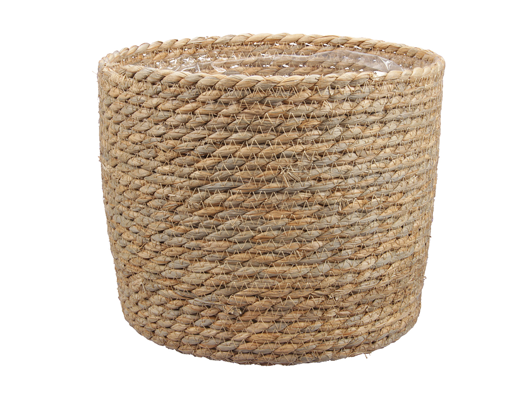 CESTO CORDA C/PLAST. H21,5 D26CM. NAT