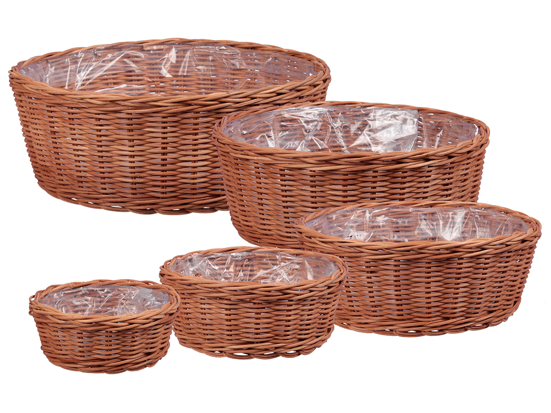 CESTO RATTAN S/5PZ. D.15-18-24-27-31CM