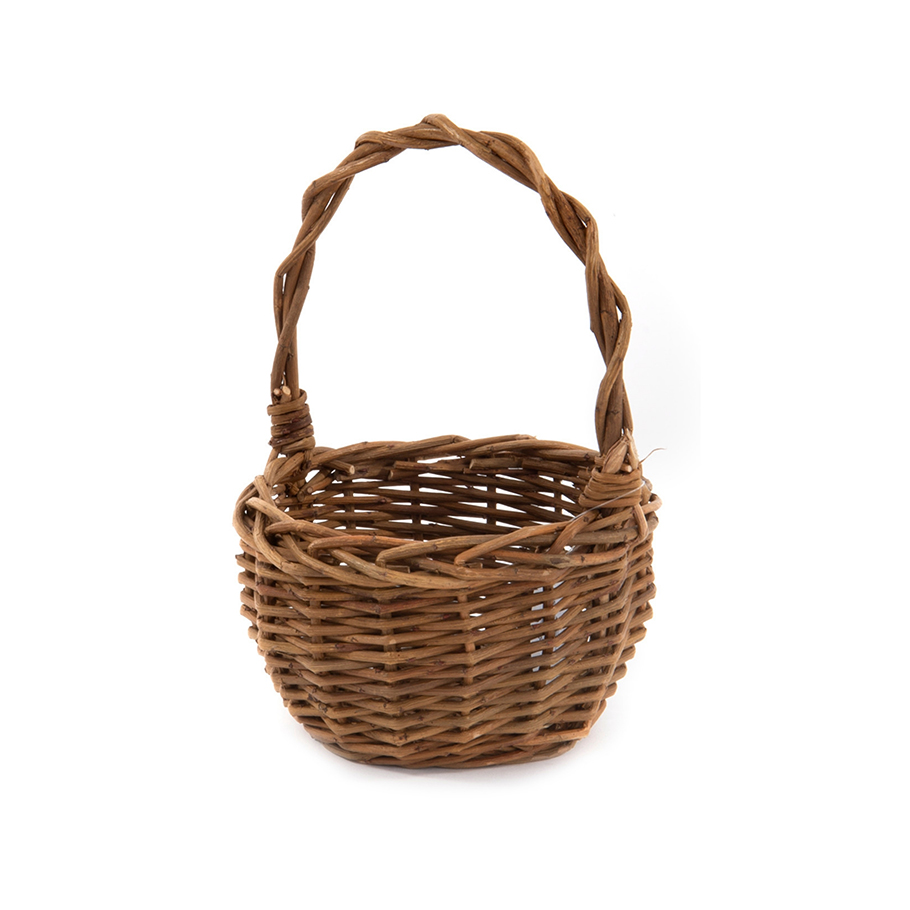 CESTO TONDO SALICE C/MANICO D20 H10/22CM.