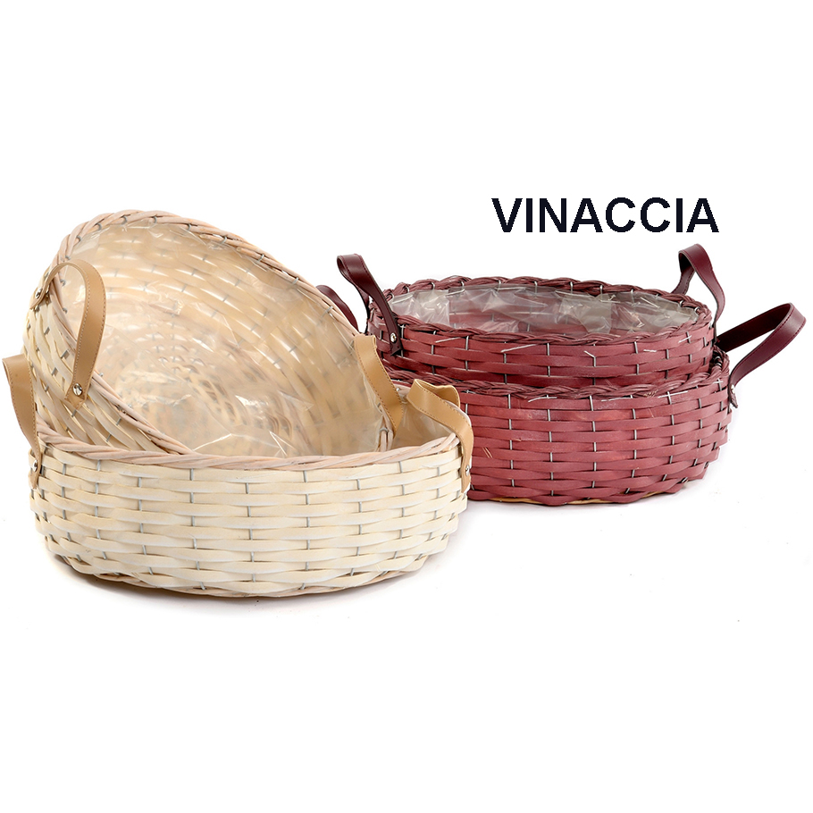 CESTO LEGNO SVAS.S/2PZ. D34-38 H10-12CM. VINACCIA