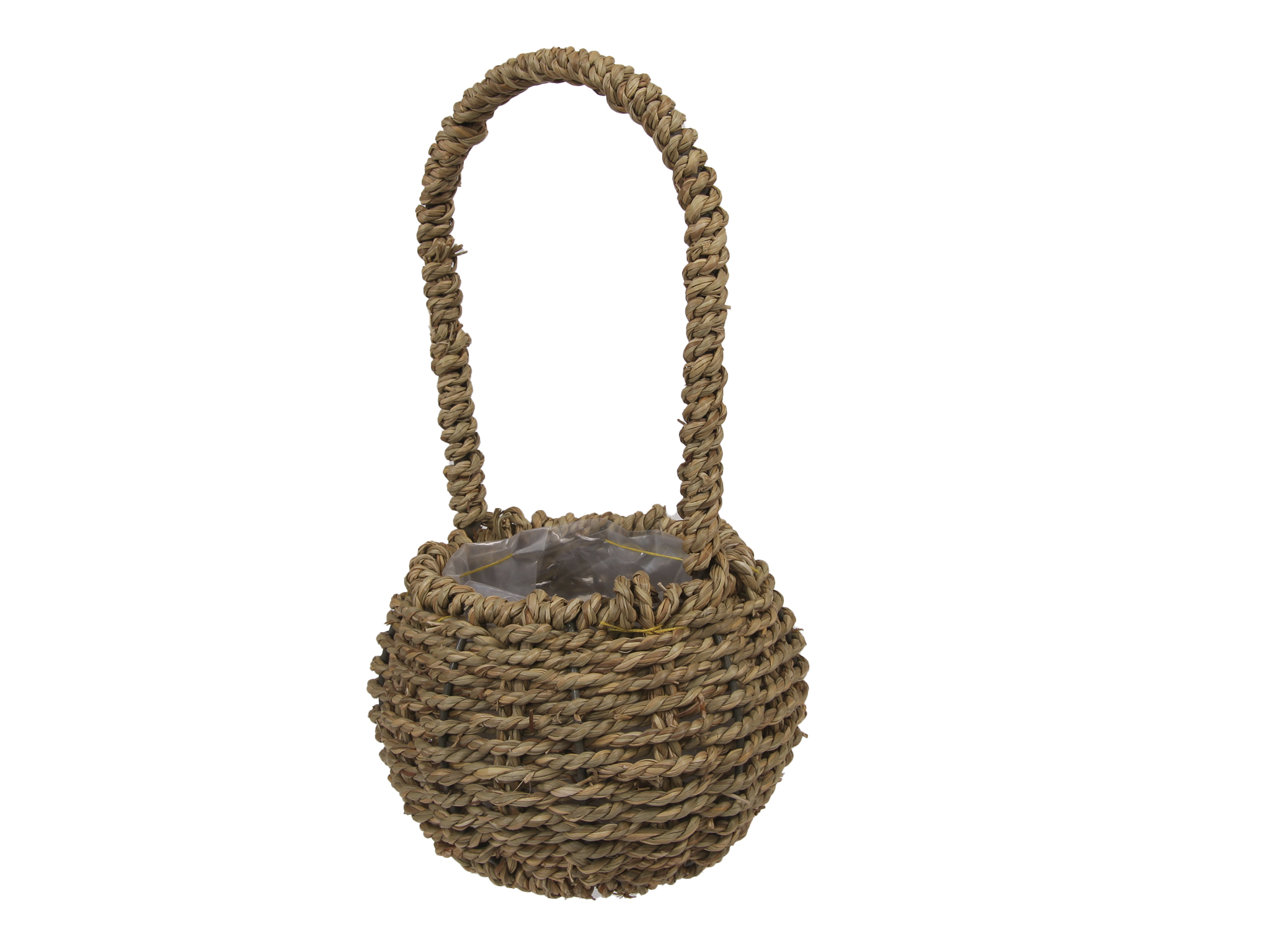 CESTO TONDO C/MANICO D16 H12CM. NAT.