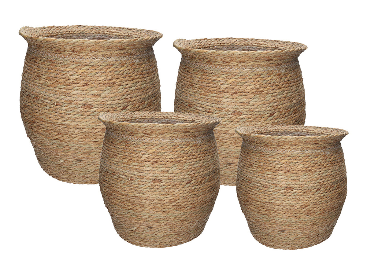CESTO AMINA S/4PZ. D38-43-53-72 H35-40-43-54CM. NAT