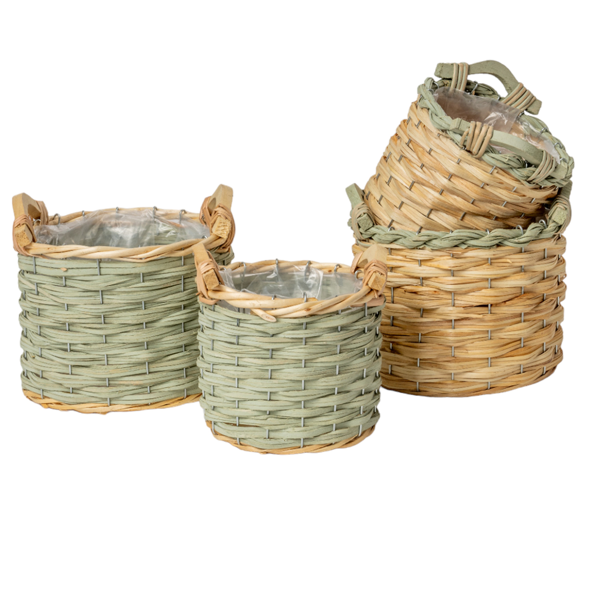 CESTO TONDO S/2PZ. D16-20 H14-15CM. NAT.