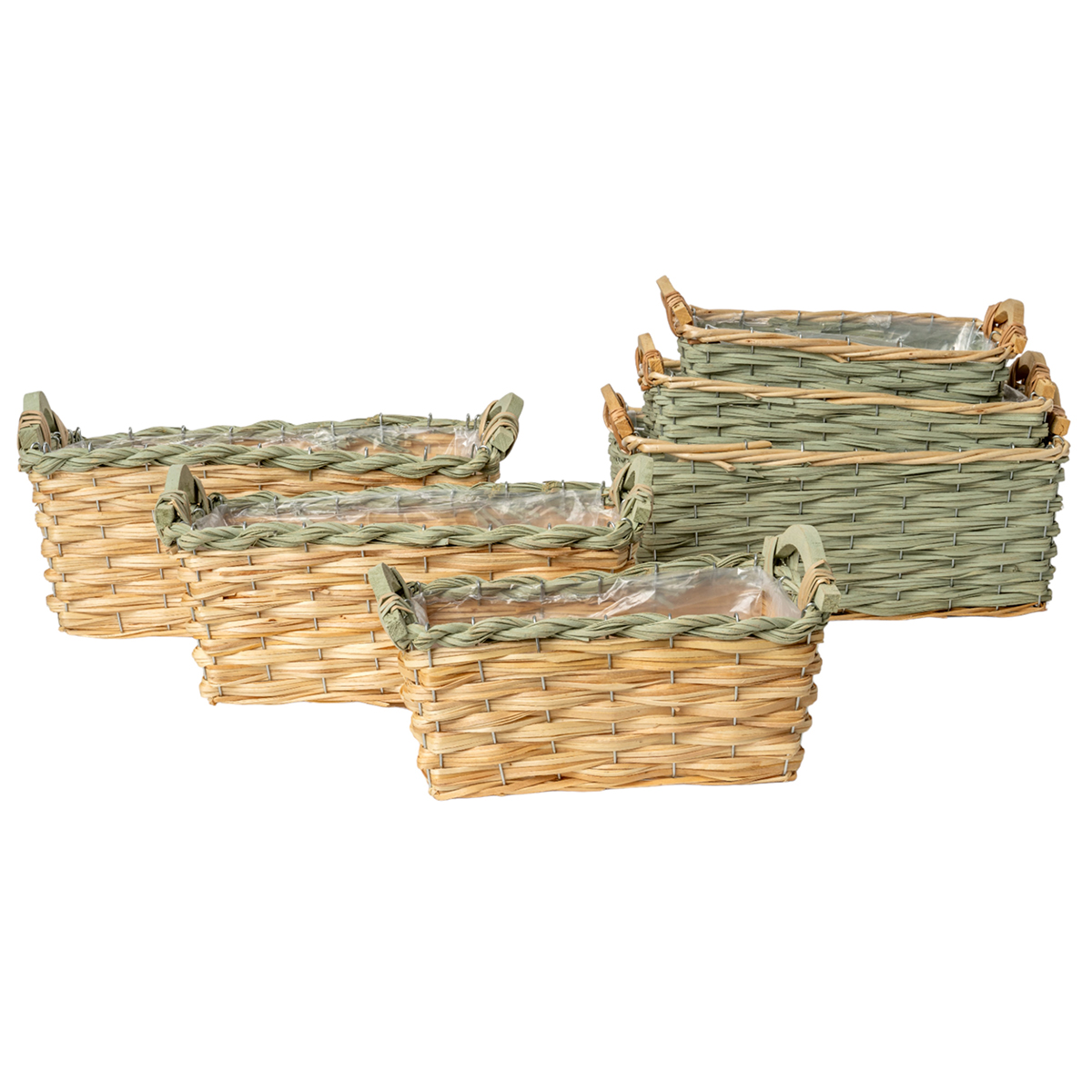 CESTO RETT.S/3PZ. 25X12 H12 32X17 H14 37X20 H15CM.