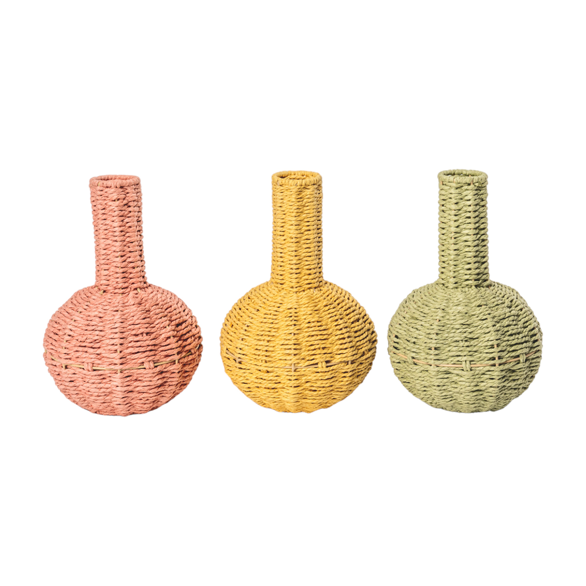 BOTTIGLIA CORDA COLLO STRETTO D5,5 H27,5CM. GIALLO