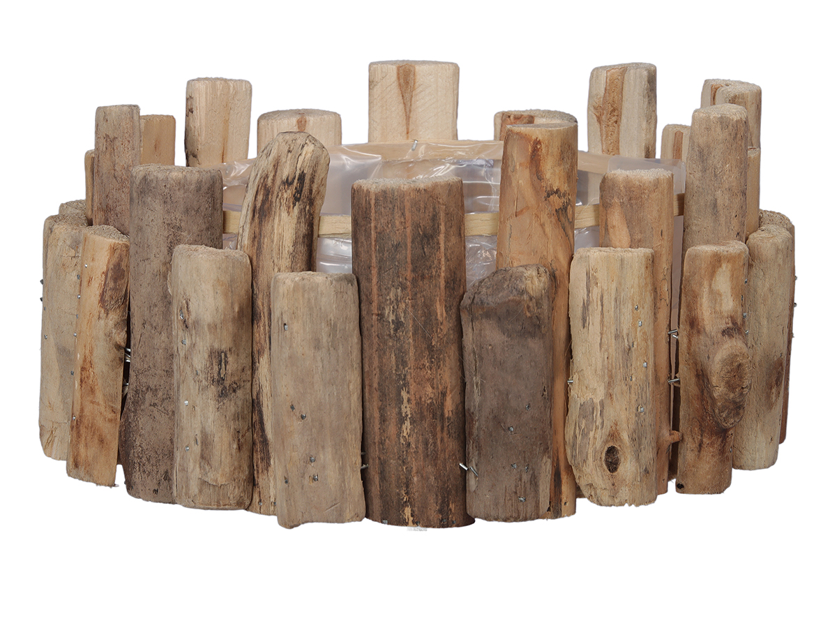 CESTO LEGNO C/PLAST. D28 H14CM. NATUR.