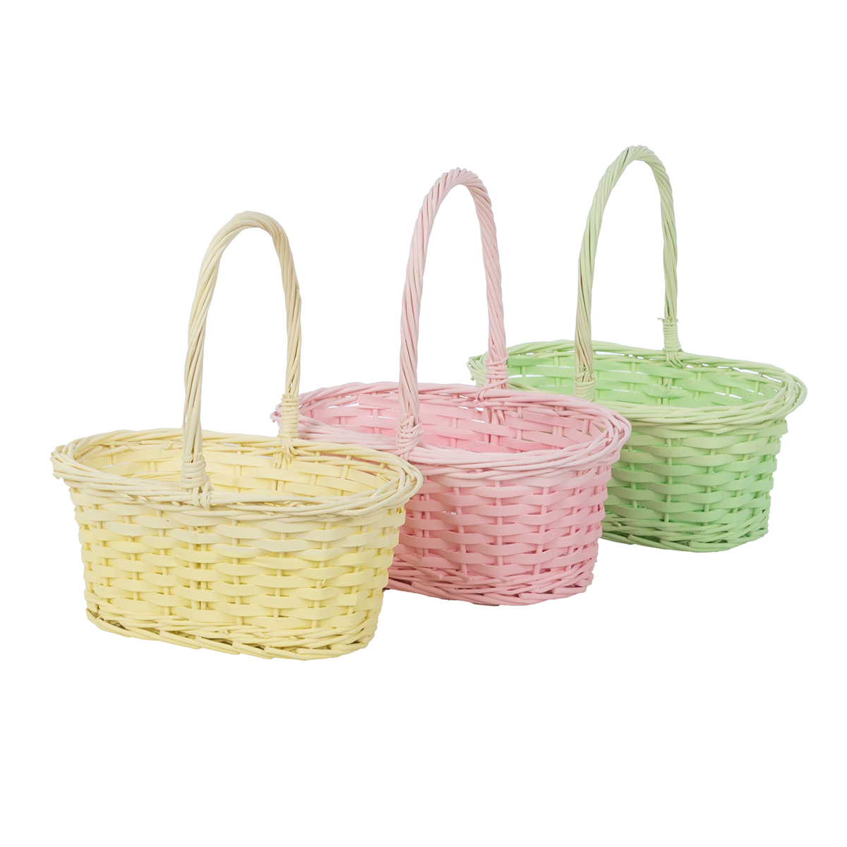 CESTO OVALE SUMATO 26X16,5 H11-27CM. 3PZ. COL.ASS.