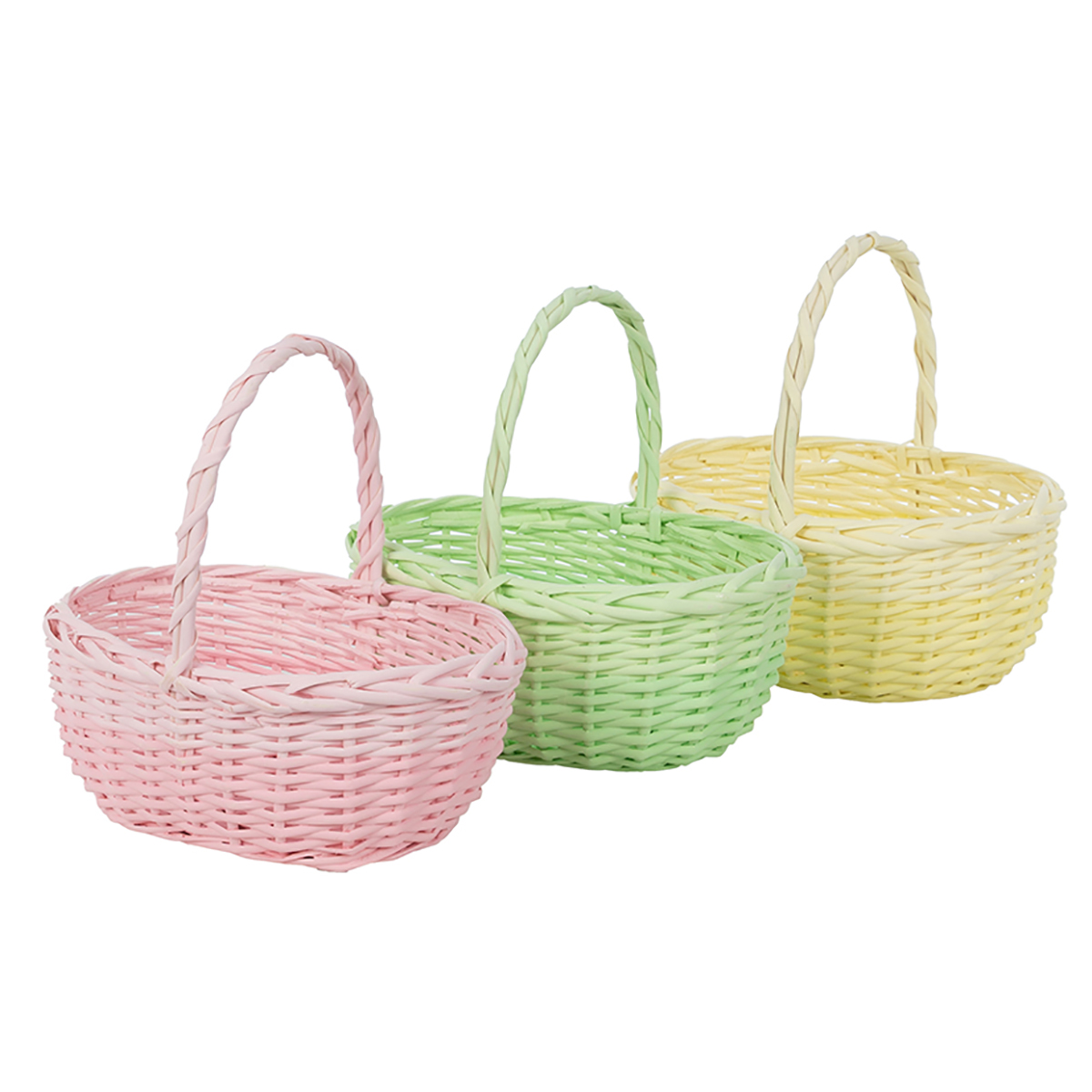 CESTO OVALE SUMATO 28X22 H12-28CM. 3PZ. COL.ASS.