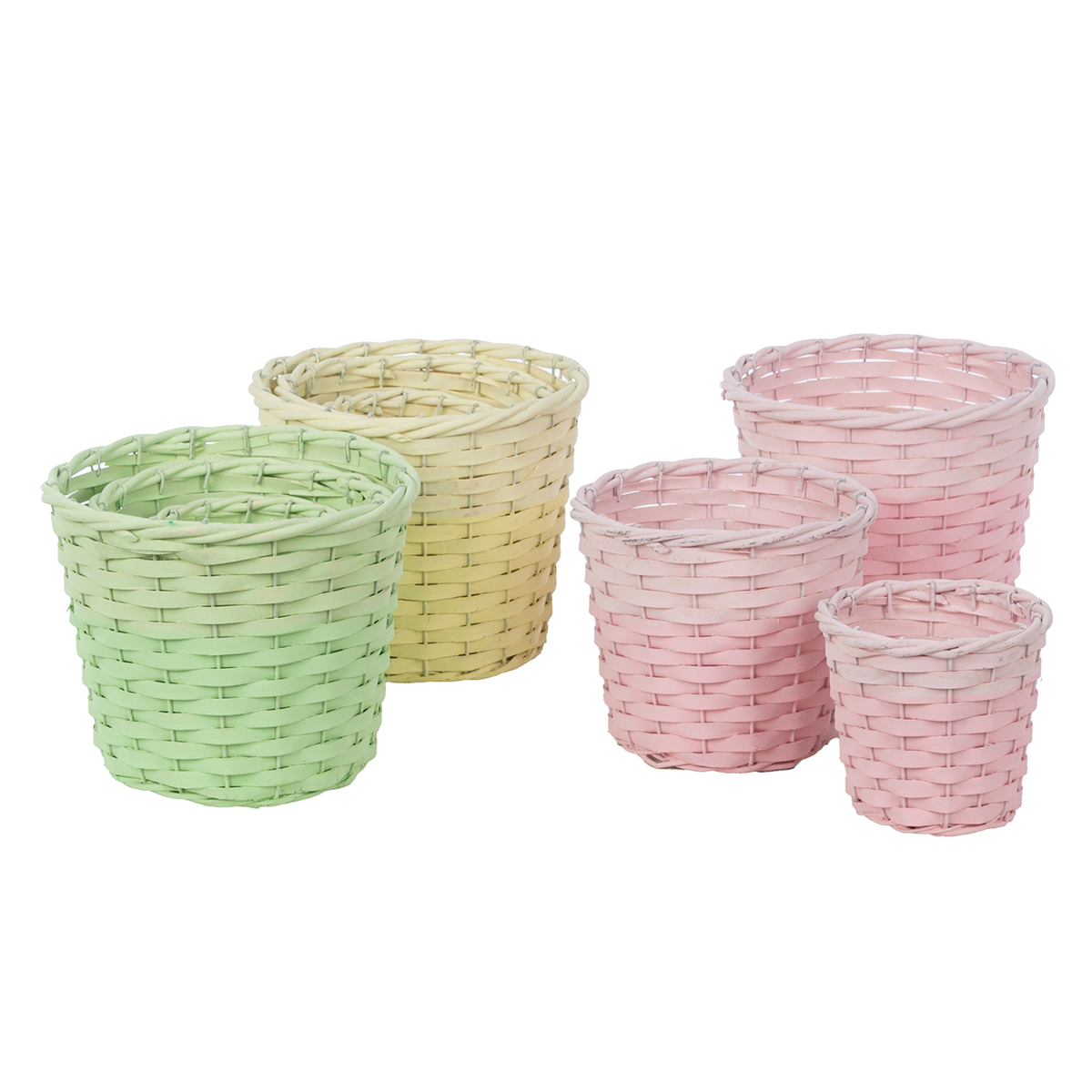 CESTO TONDO SFUMATO S/3PZ. ROSA