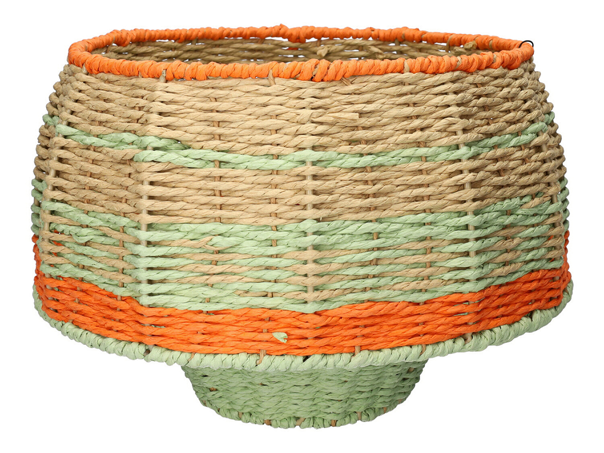 CESTO CORDA D30/35 H24 CM. NAT/ORANGE