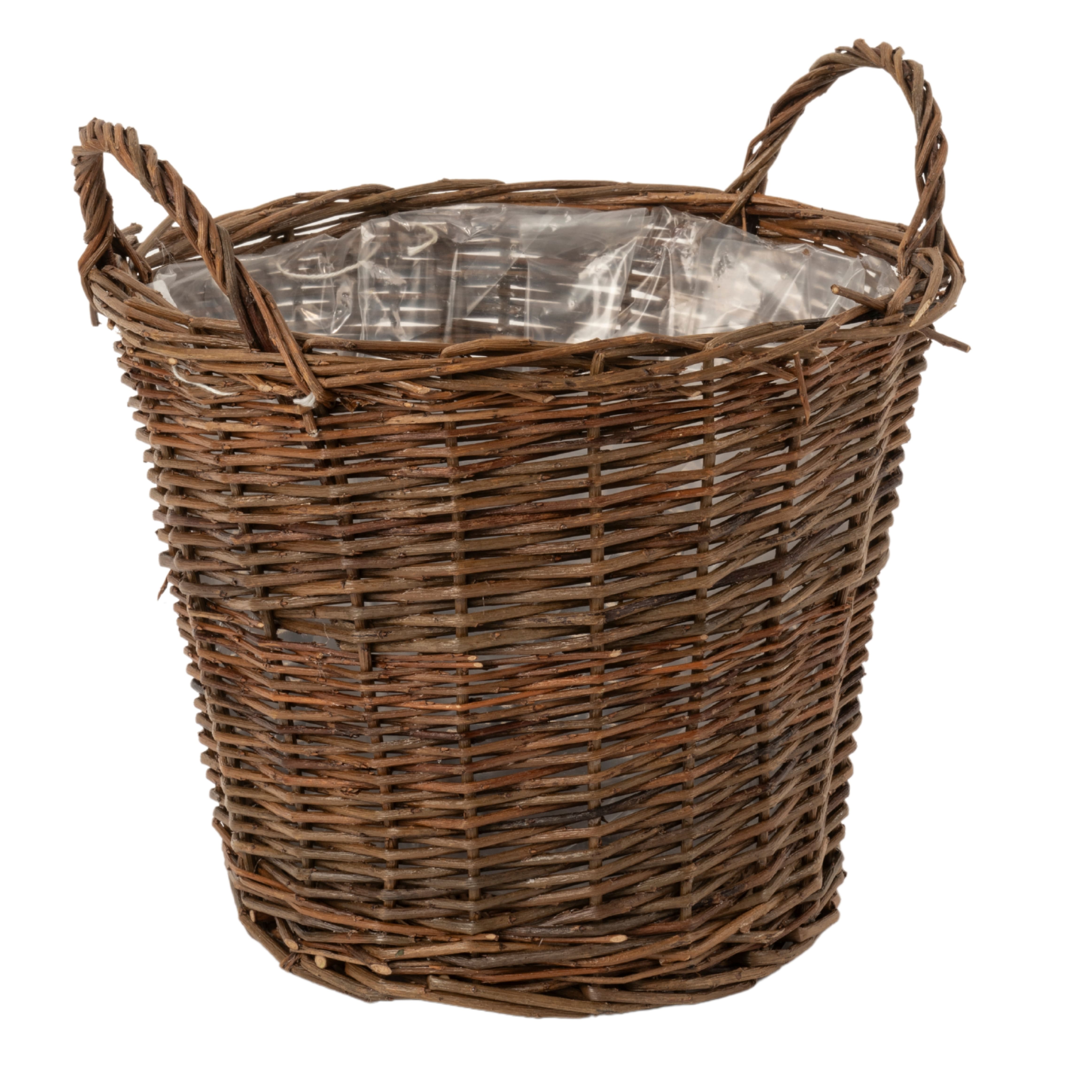 CESTO SALICE C/MAMICI D19 H16CM. NAT.