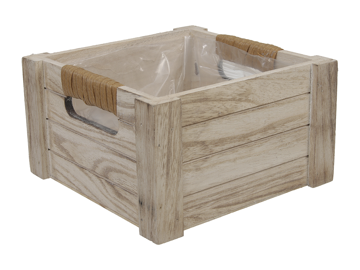 CASSETTA LEGNO 18X18 H11CM. NAT.