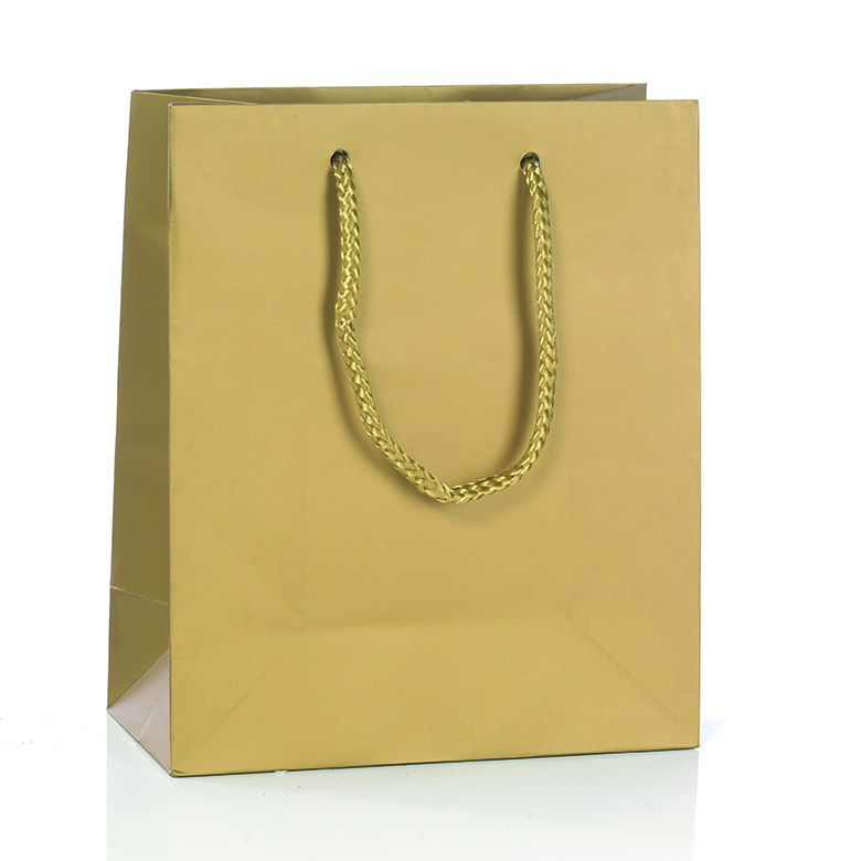 SHOPP.BAGS 10X12 +6,5CM.12PZ.T.U. ORO