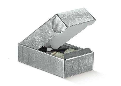 CANTIN.2BOT.34X18,5X9CM. SETA ARGENTO