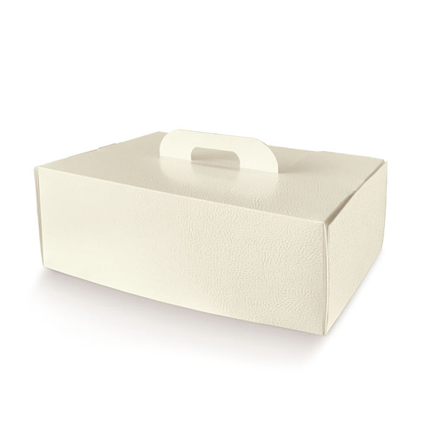 CADEAUX 33,5X23,5X 14CM. PELLE BIANCA