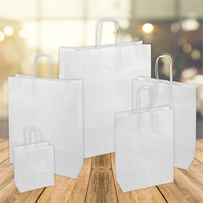SHOPP.KR. 25PZ. 26X12X35CM. BIANCO
