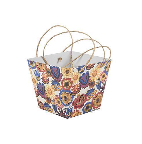 SCAT.C/CORD.FOLK FLORAL 10PZ. 15X15X 18CM.