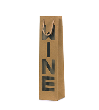 SHOPP.WINE C/FIN. 12PZ. 9X37+8,5CM. KRAFT