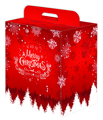 PANETT.MERRY XMAS 5PZ. 33X24X34CM.