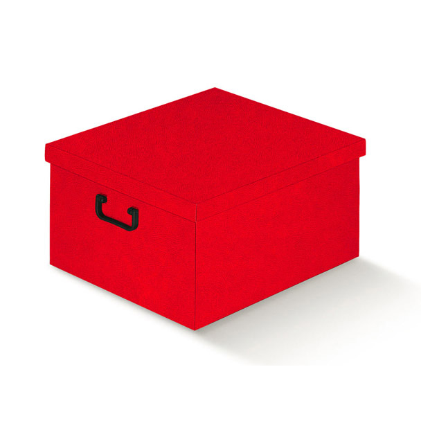 TUTTO A POSTO 40X46X 23CM. M/P PELLE ROSSO