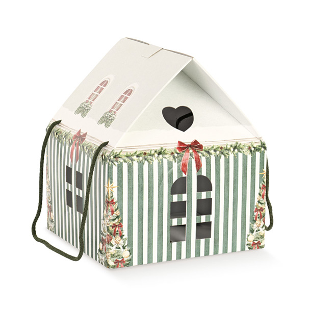 CASETTA C/CORD. 24,5X 24,5X15CM. MARKET VERDE