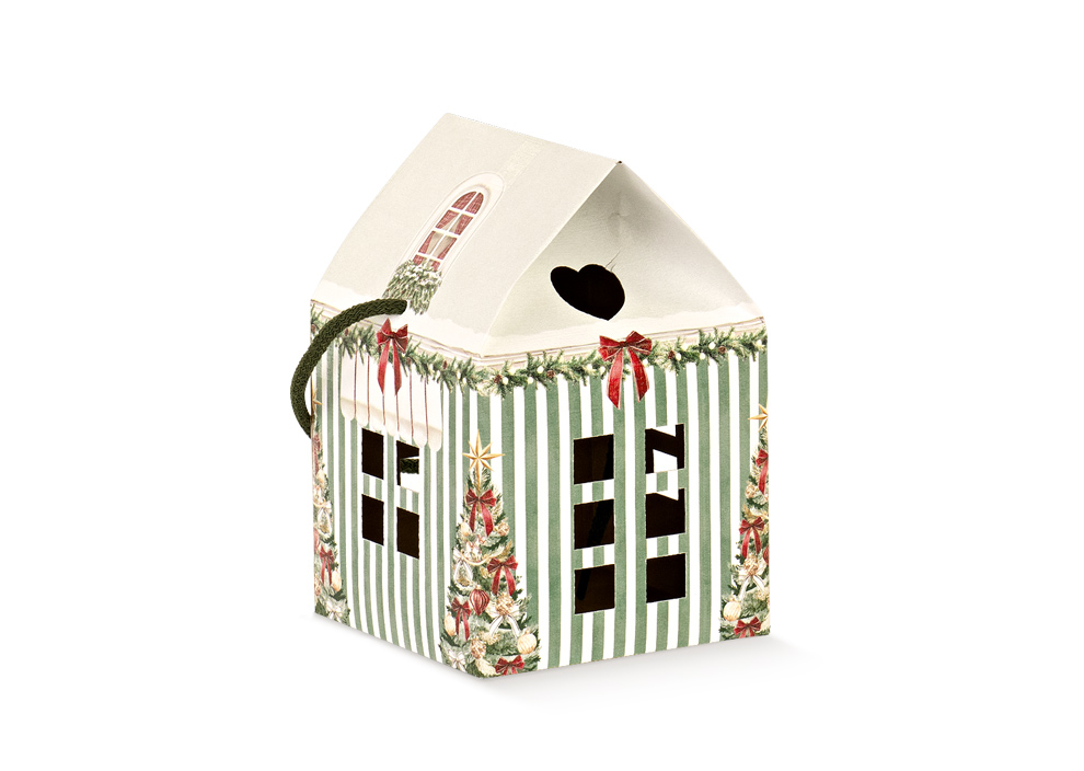 CASETTA C/CORD. 12X12X11CM. MARKET VERDE