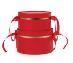 SCAT. BIJOUX S/2PZ. D19,5-21,5 H10-12,5CM. ROSSO