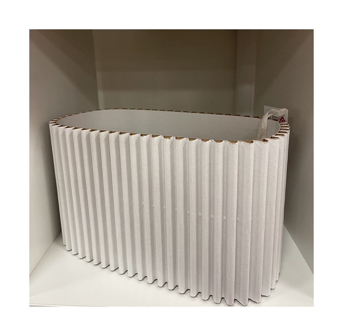 SCAT. BIG ONDA RETTANG. 12X27 H14CM. 3PZ. BIANCO