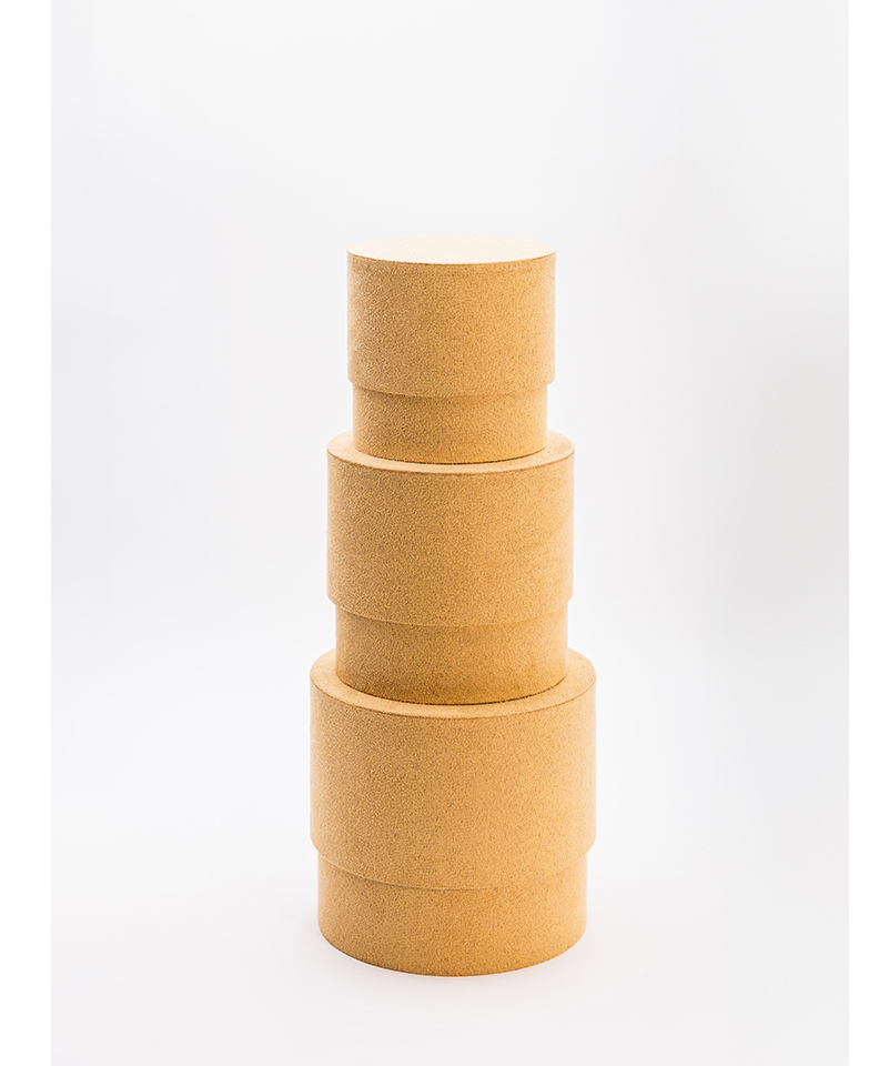 SCAT.TONDE VELOURS S/3PZ. D12-14-16CM. ORO