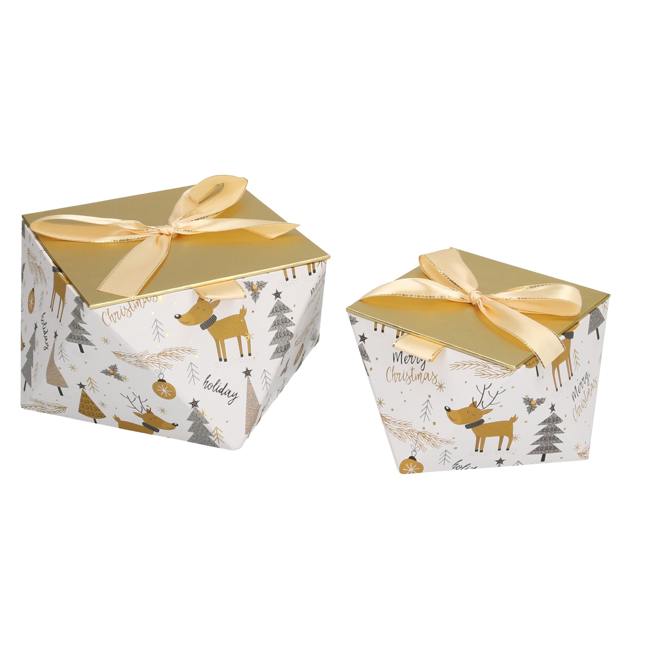 SCAT.TRAPEZIO S/2PZ. 16X16 H8 21X21 H10 BIANCO ORO