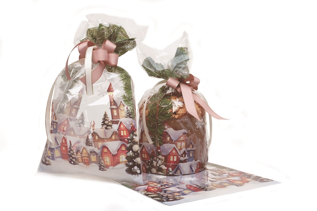 BUSTE TRASP.+ST WINTER PATISSERIE 40X50CM. 25PZ. XALIM.
