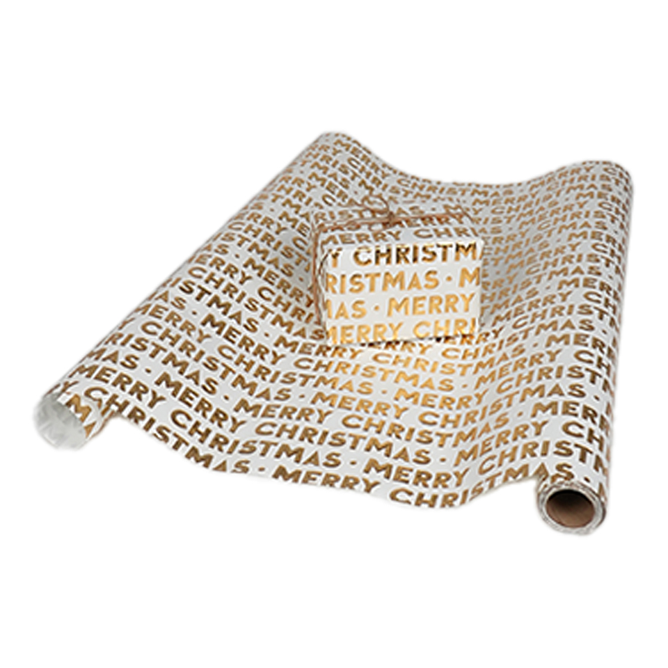 BOB.CARTA MERRY X'MAS H70CM. X5MT. BIANCO
