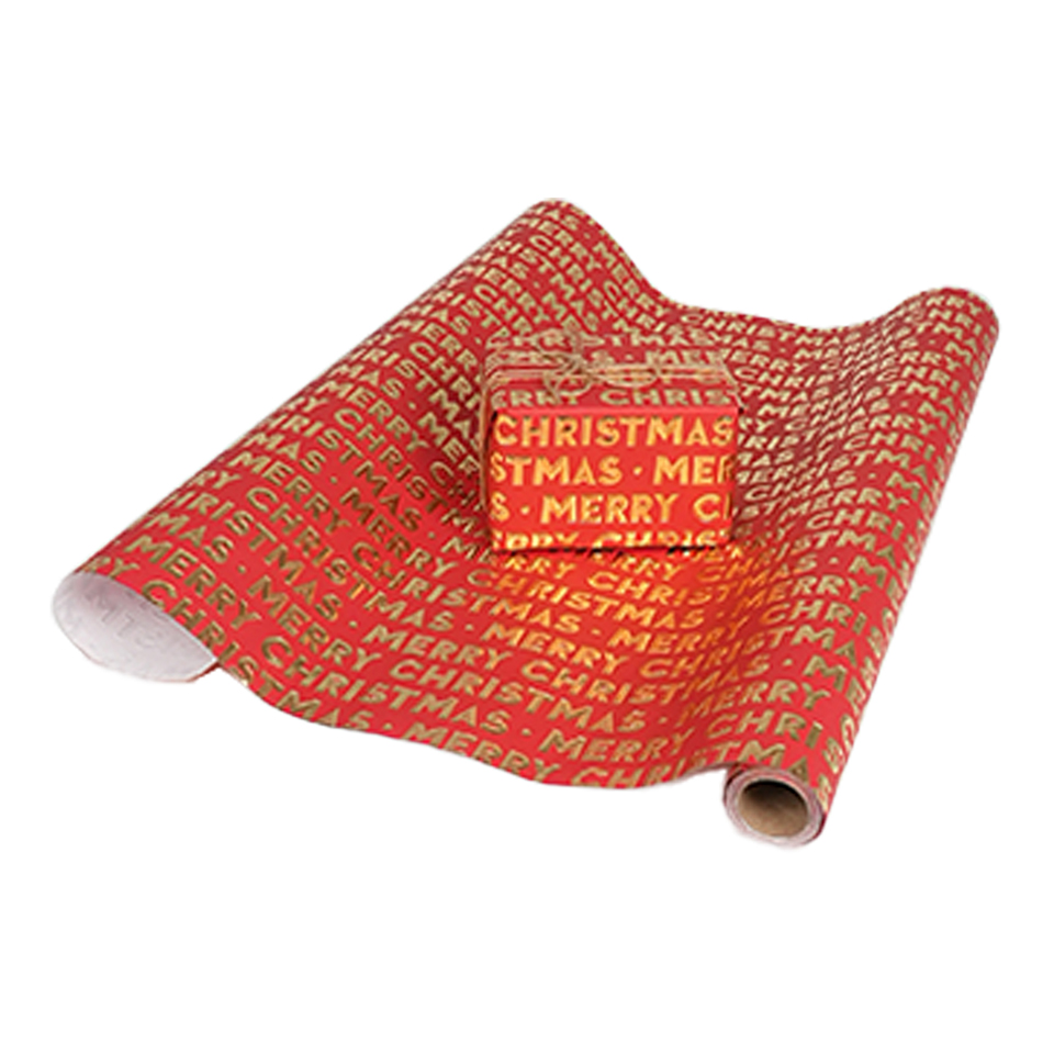 BOB.CARTA MERRY X'MAS H70CM. X5MT. ROSSO