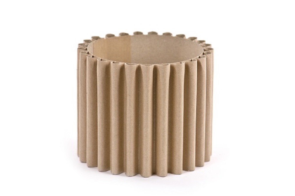 SCATOLA BIG ONDA D19,5 H18CM. 3PZ. AVANA