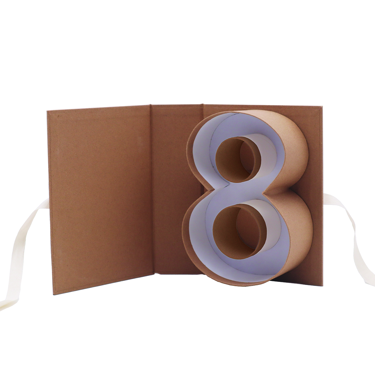 SCATOLA NUMERO 8 16X12 H5CM. AVANA