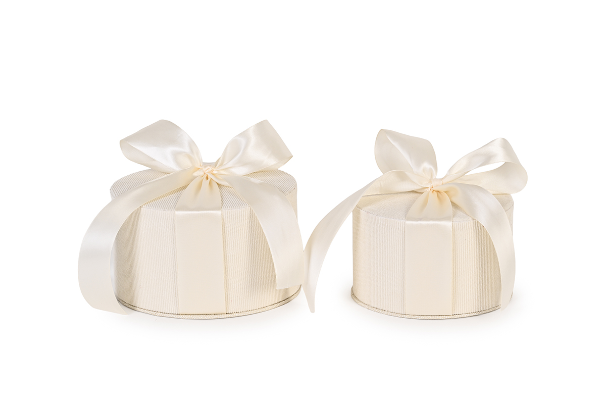 SCATOLA BON BON S/2PZ. D14-16 H8,5-9,5CM. CREMA