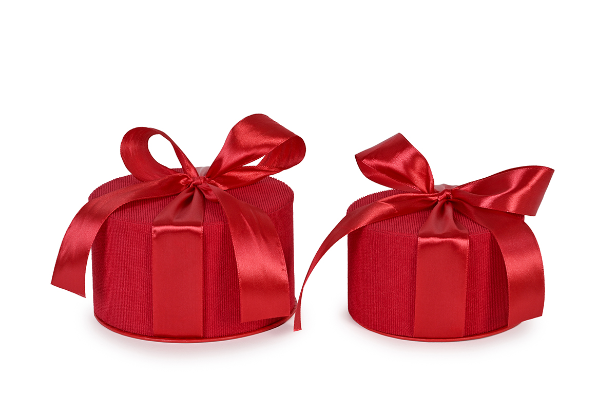 SCATOLA BON BON S/2PZ. D14-16 H8,5-9,5CM. ROSSO