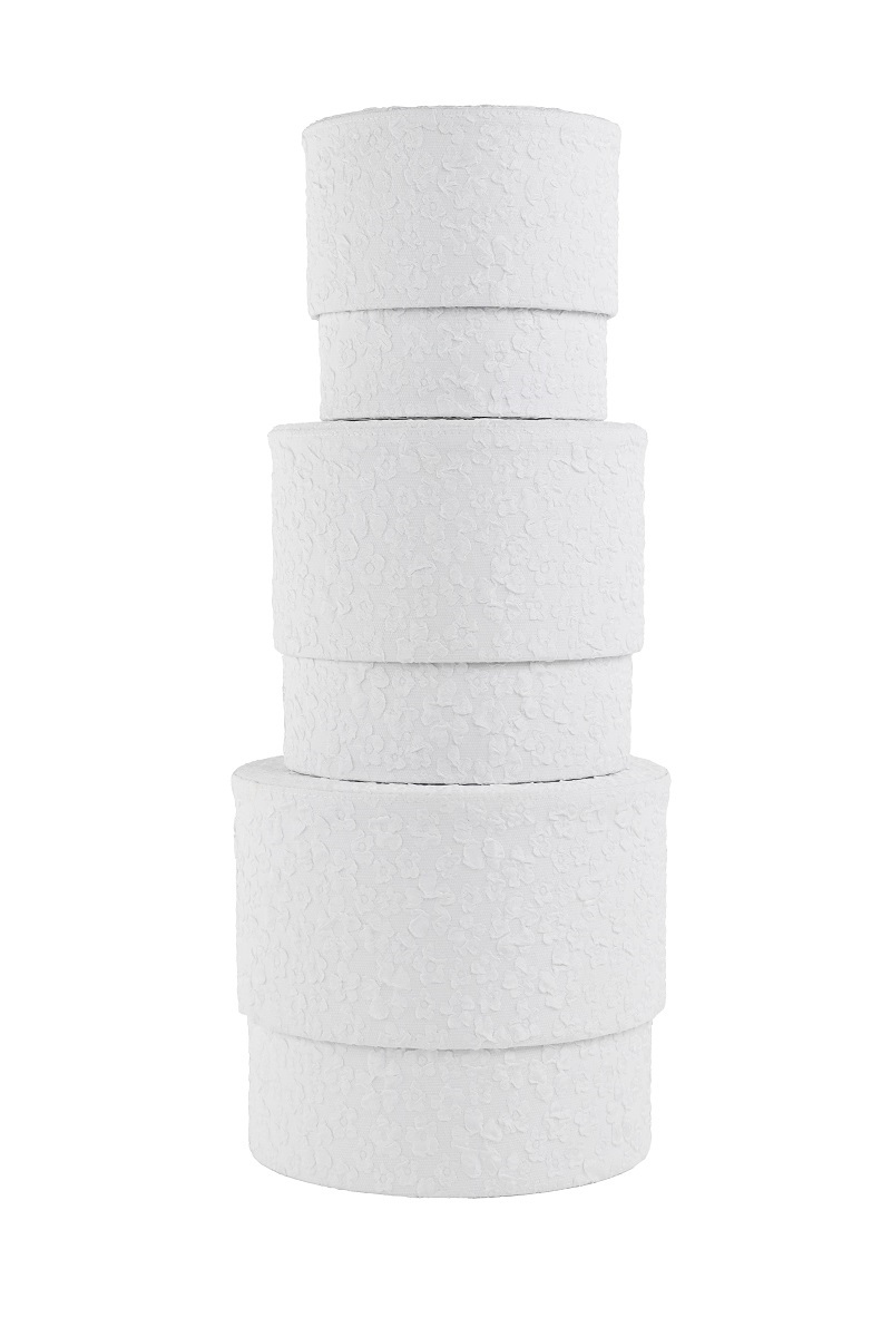 SCAT.PETITE FLEURS S/3PZ. C/PL. D12-14-16CM. BIANCO