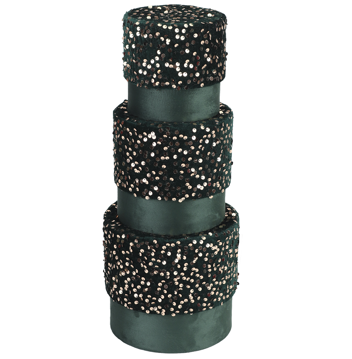 SCAT.FASH.PAILETTES S/3PZ. D12,7-15-17,3CM. VERDE