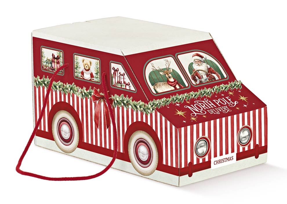 FURGONCINO C/CO 37X20 X20,5CM. MARKET ROSSO