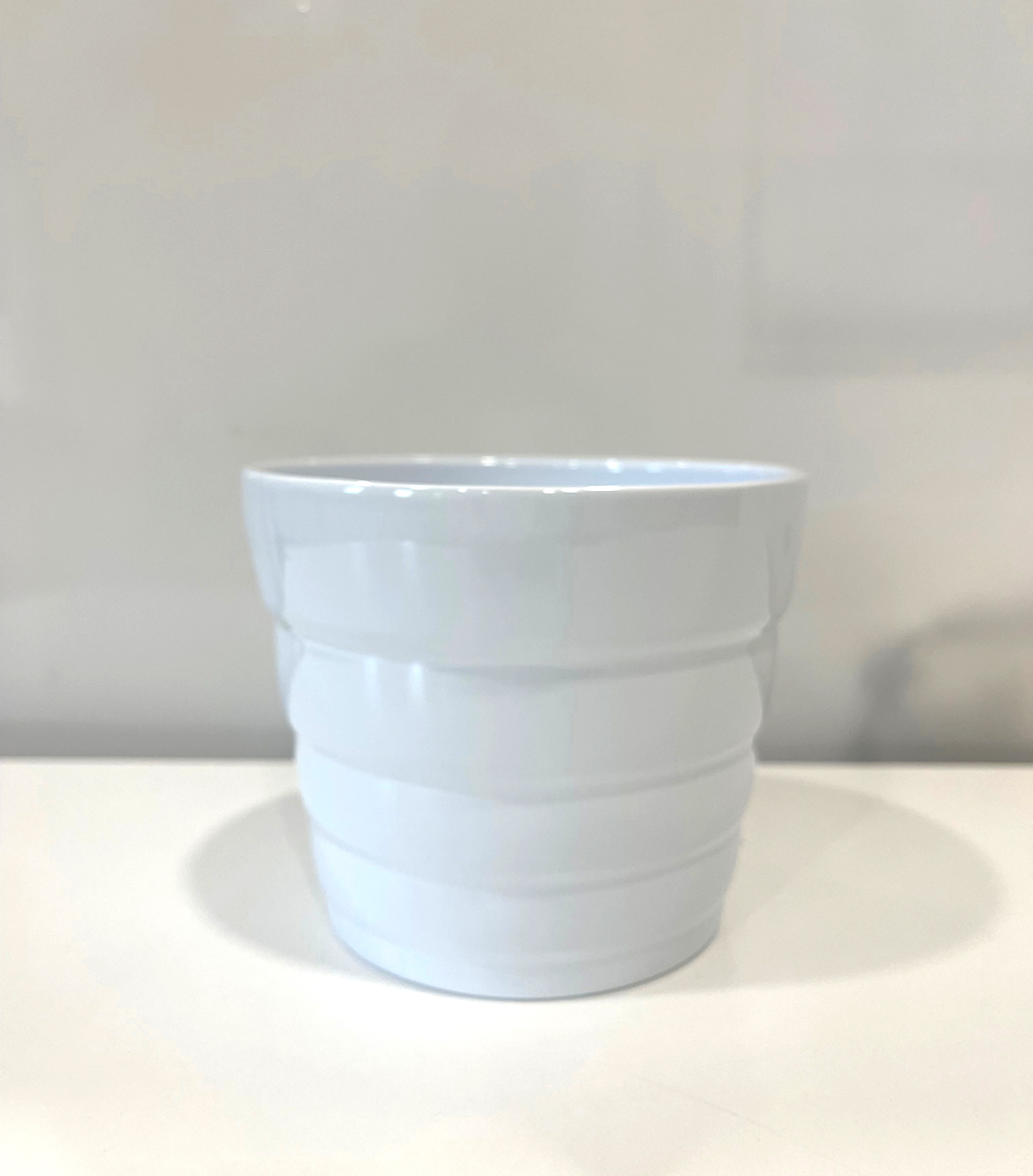 VASO PIANTE C/ONDE D14CM. BIANCO