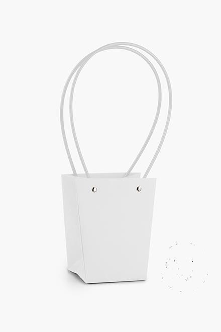 BORSA CARTA IMPERM. 13X13 H15CM. 10PZ. BIANCO