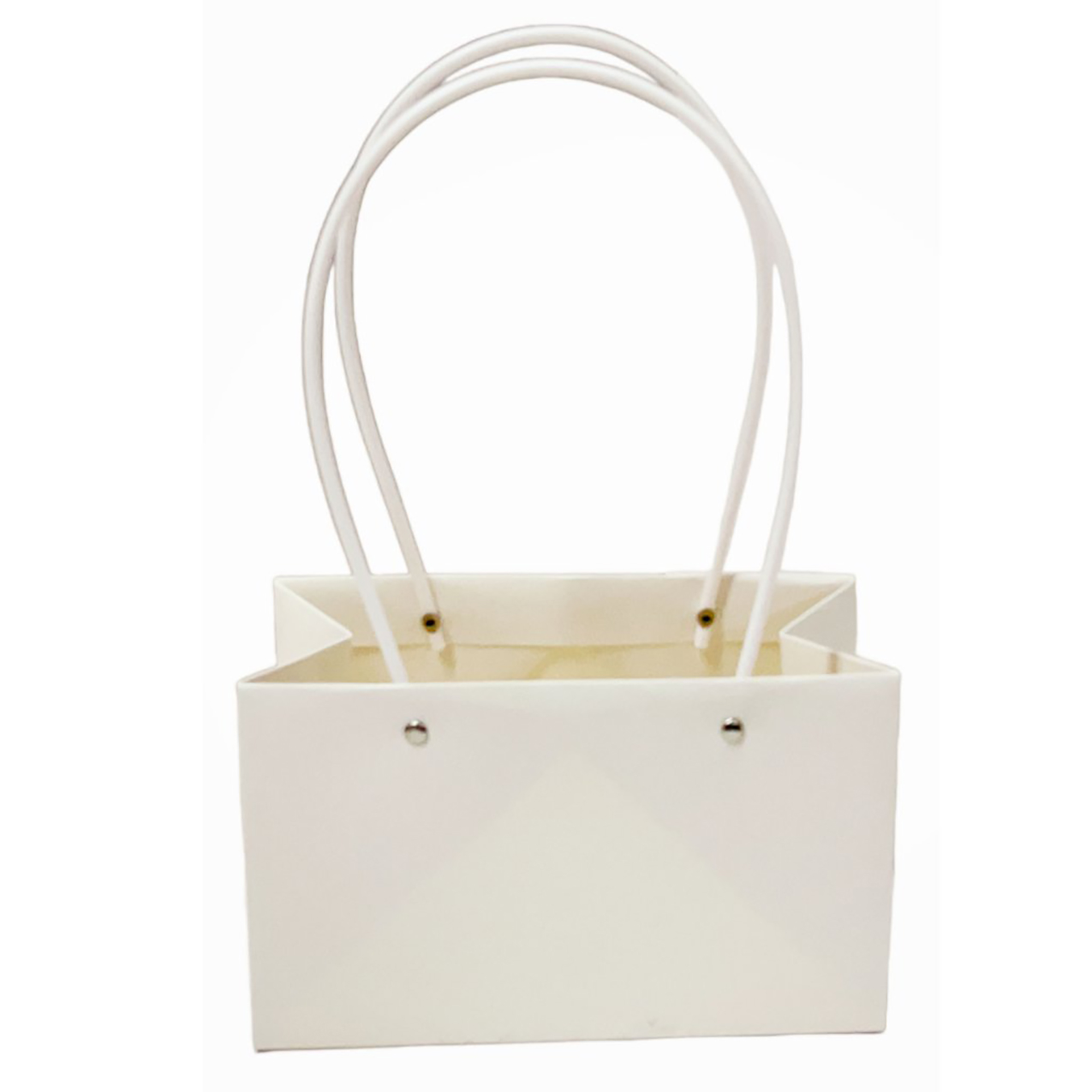 BORSA CARTA IMPERM. 22X11 H13,5 10PZ. BIANCO