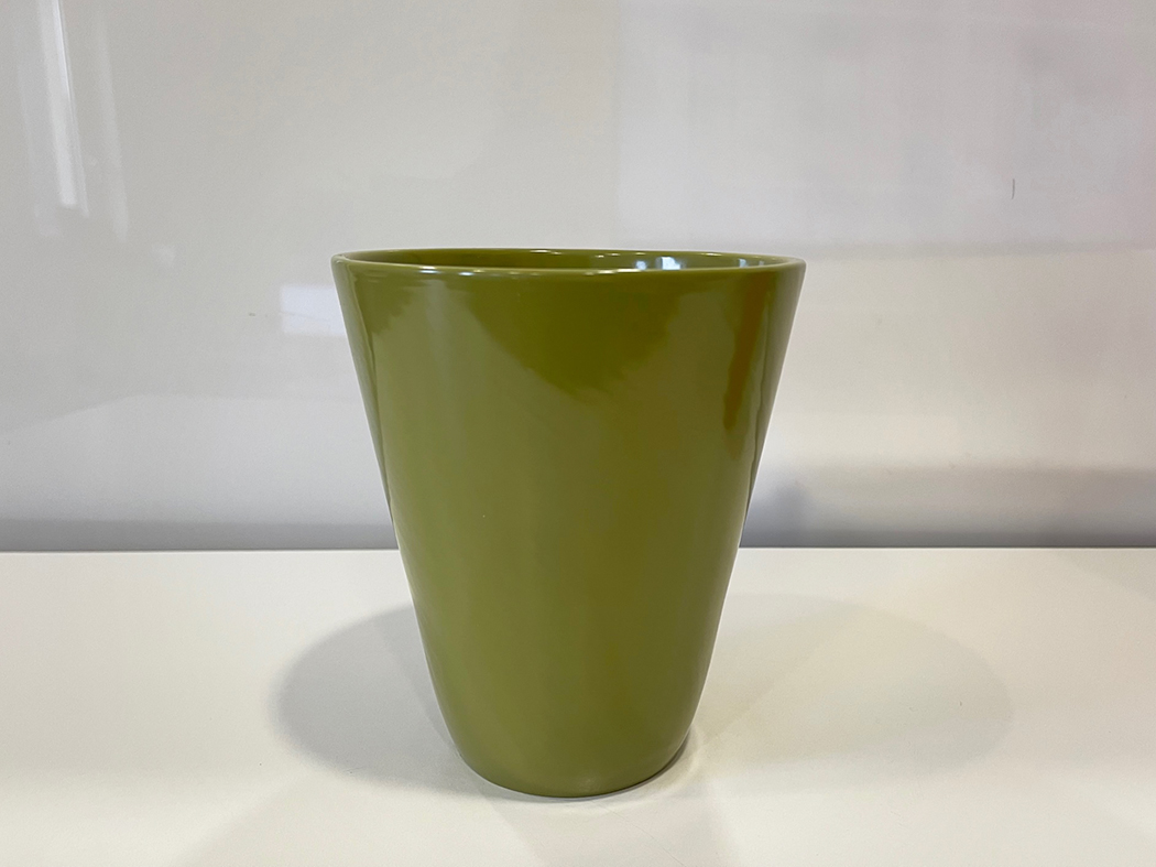 VASO ALTO ORCHID. D14CM. OLIVGRUN GL.