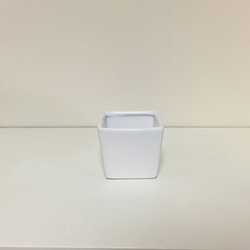 CUBO CERAM. 6,5X6,5 H6,5CM. 12PZ. BIANCO
