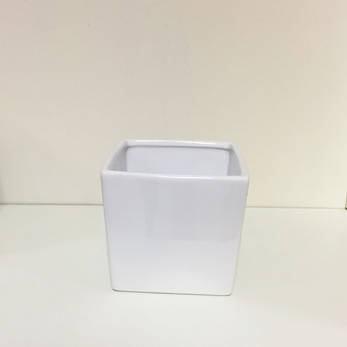 CUBO CERAM. 10,5X10,5 H10CM. 4PZ. BIANCO