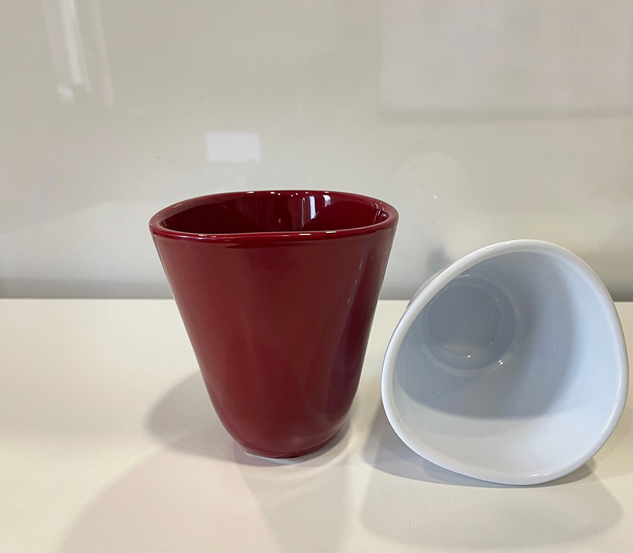 POT ORCHIDEA TRIANG. D12CM. BORDO