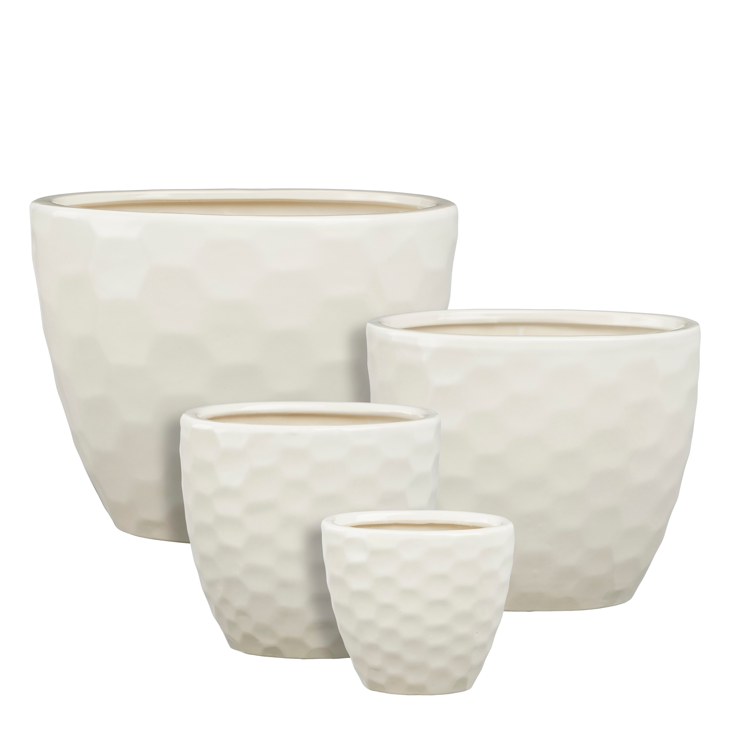 VASO DIAMOND OVALE S/4PZ. PC.18X10,5 H16 GR.37X26 H29,5CM.